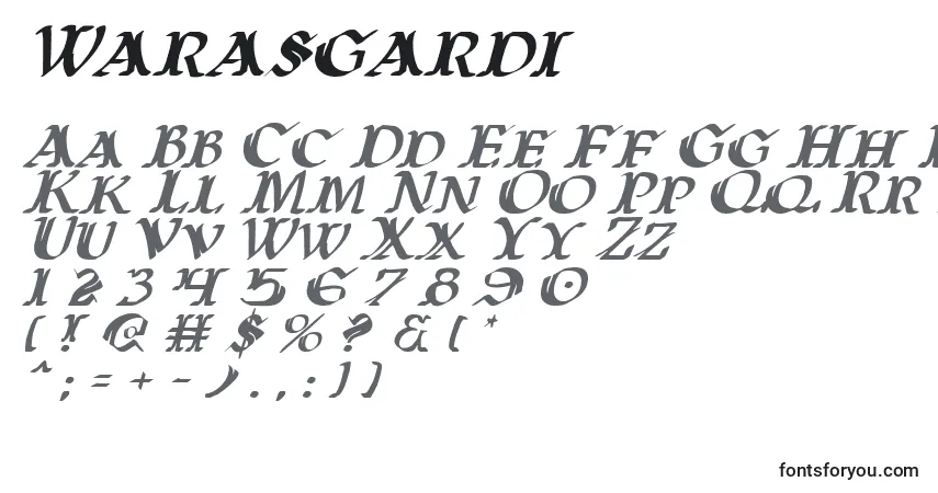 Шрифт Warasgardi – алфавит, цифры, специальные символы