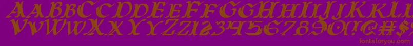 Warasgardi Font – Brown Fonts on Purple Background