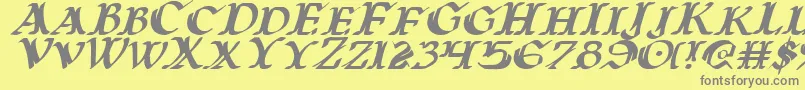 Warasgardi-Schriftart – Graue Schriften auf gelbem Hintergrund