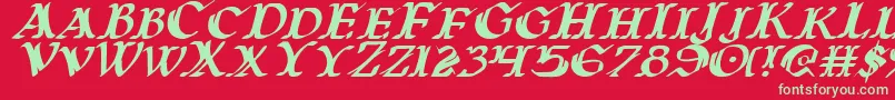 Warasgardi Font – Green Fonts on Red Background