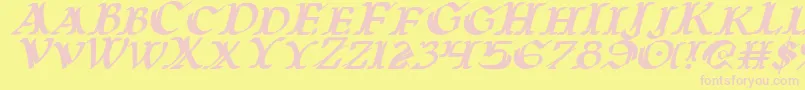 Warasgardi Font – Pink Fonts on Yellow Background