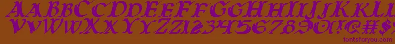 Warasgardi Font – Purple Fonts on Brown Background