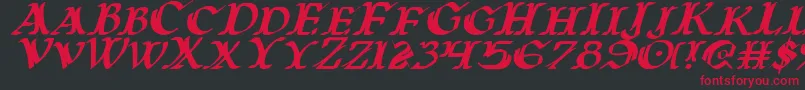 Warasgardi Font – Red Fonts on Black Background