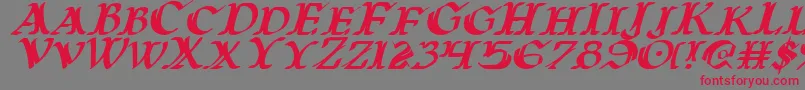 フォントWarasgardi – 赤い文字の灰色の背景