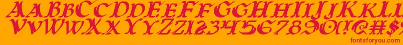 Warasgardi Font – Red Fonts on Orange Background