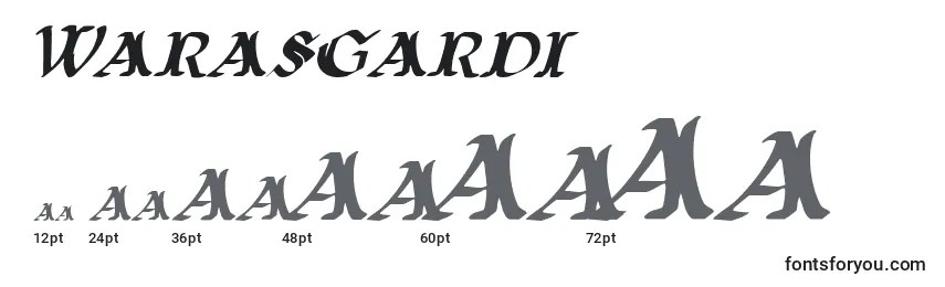 Размеры шрифта Warasgardi