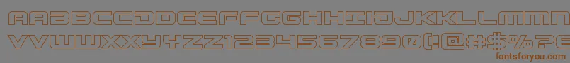 Шрифт Gunshipout – коричневые шрифты на сером фоне