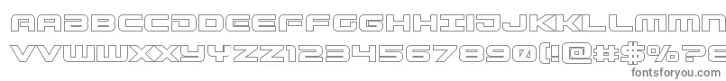 Gunshipout Font – Gray Fonts on White Background