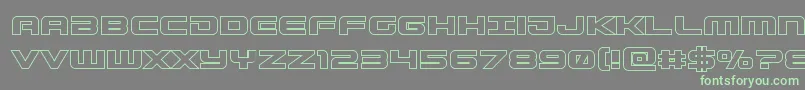 Gunshipout Font – Green Fonts on Gray Background