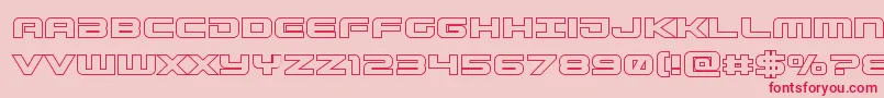 Gunshipout Font – Red Fonts on Pink Background