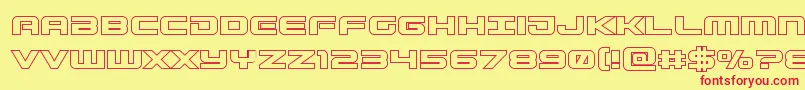 Gunshipout Font – Red Fonts on Yellow Background