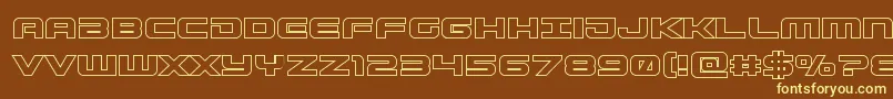 Gunshipout Font – Yellow Fonts on Brown Background