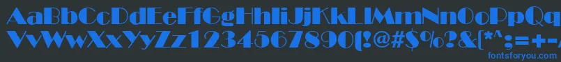 InviteSf Font – Blue Fonts on Black Background