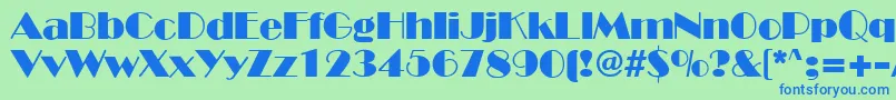 InviteSf Font – Blue Fonts on Green Background