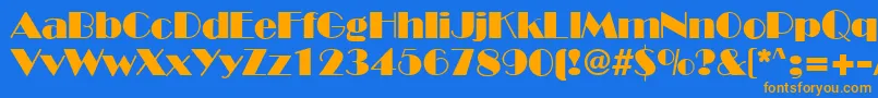 InviteSf Font – Orange Fonts on Blue Background