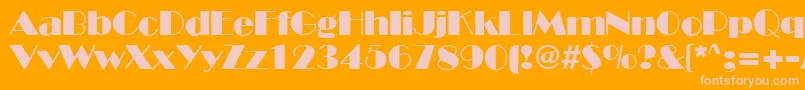 InviteSf Font – Pink Fonts on Orange Background