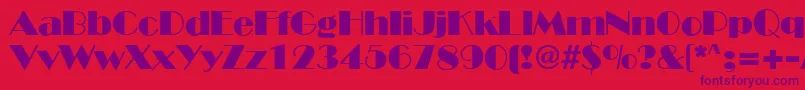 InviteSf Font – Purple Fonts on Red Background