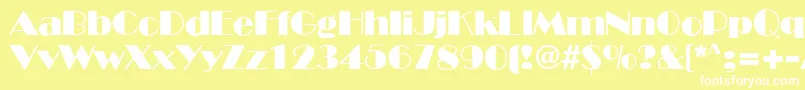 InviteSf Font – White Fonts on Yellow Background