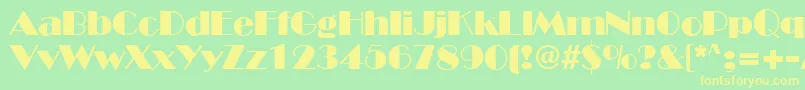 InviteSf Font – Yellow Fonts on Green Background