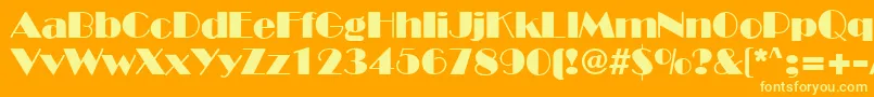 InviteSf Font – Yellow Fonts on Orange Background