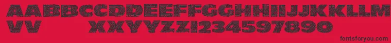 Leiterplattensans Font – Black Fonts on Red Background