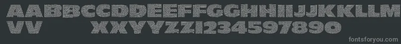 Leiterplattensans Font – Gray Fonts on Black Background