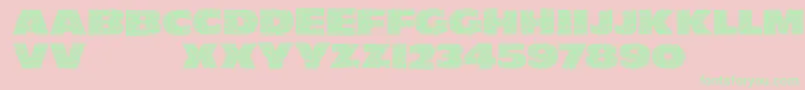 Leiterplattensans Font – Green Fonts on Pink Background