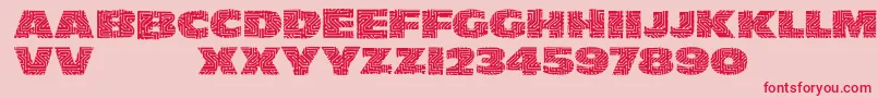 Leiterplattensans Font – Red Fonts on Pink Background