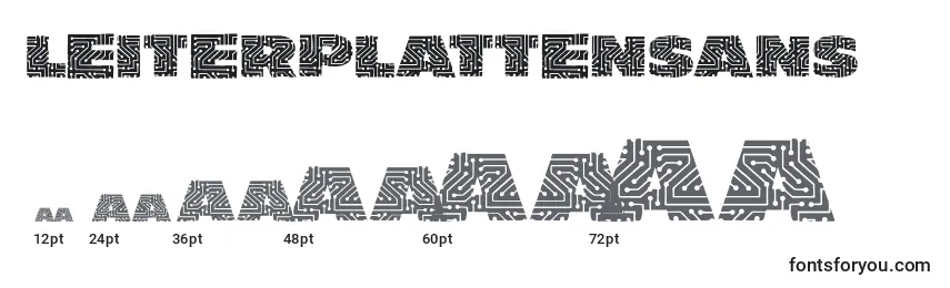 Размеры шрифта Leiterplattensans