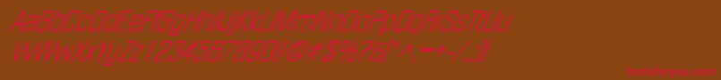 FacetlightXxitalicRegular Font – Red Fonts on Brown Background