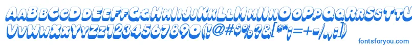 OleadashadowscapssskBolditalic Font – Blue Fonts on White Background