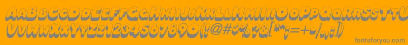 OleadashadowscapssskBolditalic Font – Gray Fonts on Orange Background