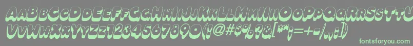 OleadashadowscapssskBolditalic Font – Green Fonts on Gray Background