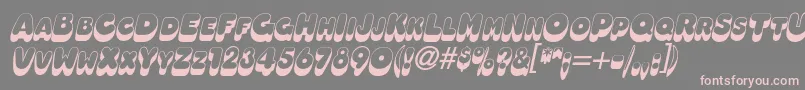 OleadashadowscapssskBolditalic Font – Pink Fonts on Gray Background