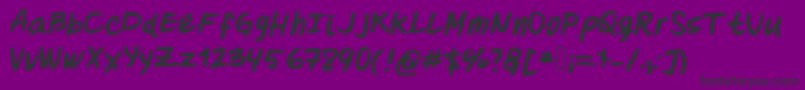 Więcej informacji o czcionce Oohlalalulucurvy Czcionka Oohlalalulucurvy – czarne czcionki na fioletowym tle