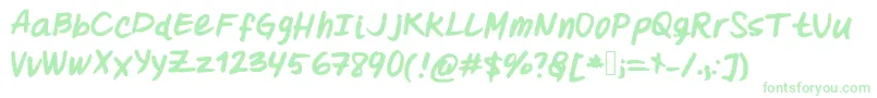Oohlalalulucurvy-Schriftart – Grüne Schriften