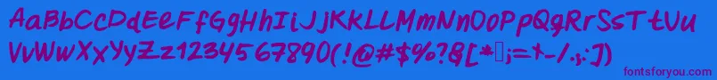 More about Oohlalalulucurvy Font Oohlalalulucurvy Font – Purple Fonts on Blue Background