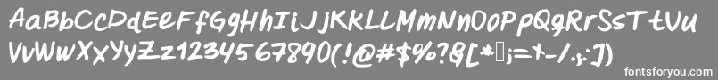Oohlalalulucurvy Font – White Fonts on Gray Background