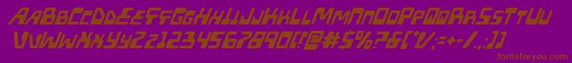 Xpedsuperital Font – Brown Fonts on Purple Background