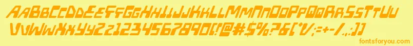 Xpedsuperital Font – Orange Fonts on Yellow Background