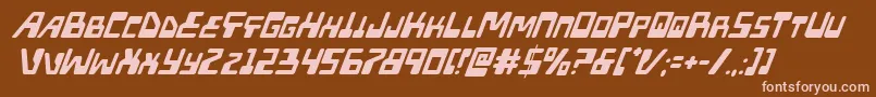 Xpedsuperital Font – Pink Fonts on Brown Background