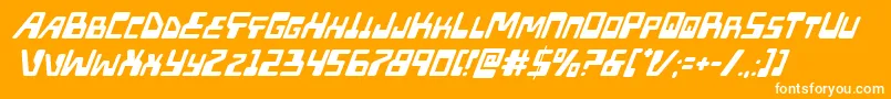 Xpedsuperital Font – White Fonts on Orange Background