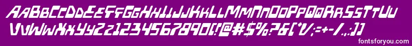 Xpedsuperital Font – White Fonts on Purple Background