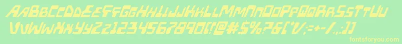 Xpedsuperital Font – Yellow Fonts on Green Background