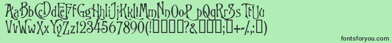 Goodfellow Font – Black Fonts on Green Background