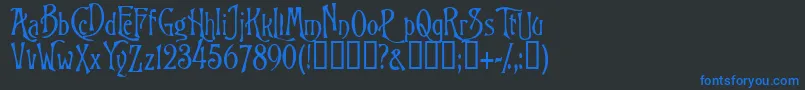 Goodfellow Font – Blue Fonts on Black Background