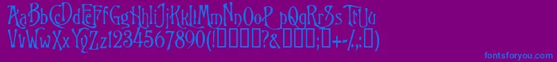 Goodfellow Font – Blue Fonts on Purple Background