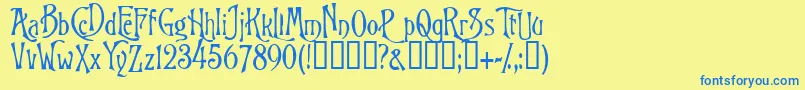 Goodfellow Font – Blue Fonts on Yellow Background