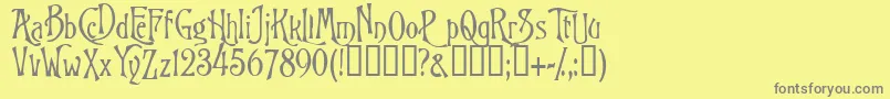 Weitere Informationen zur Goodfellow-Schriftart Goodfellow-Schriftart – Graue Schriften auf gelbem Hintergrund