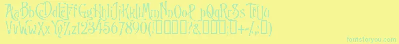 Goodfellow Font – Green Fonts on Yellow Background